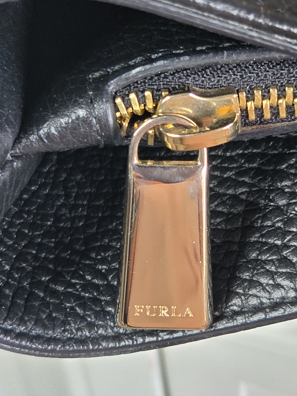 Furla Black Leather Chain-Handle Tote - Picture 11 of 16